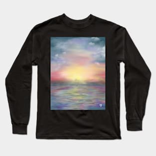 Hazy Ocean Sunrise Long Sleeve T-Shirt